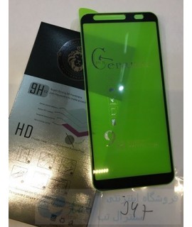 محافظ صفحه ضدخش و ضدضربه 5D سرامیکی گوشی سامسونگ مدل j6 plus و j4 plus - (درجه یک)  - شفاف لبه های رنگی (j4 plus 2018 (j415